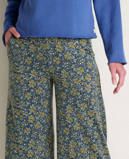 Toad and Co - Chaka Wide Leg Pant - True Navy Retro Print
