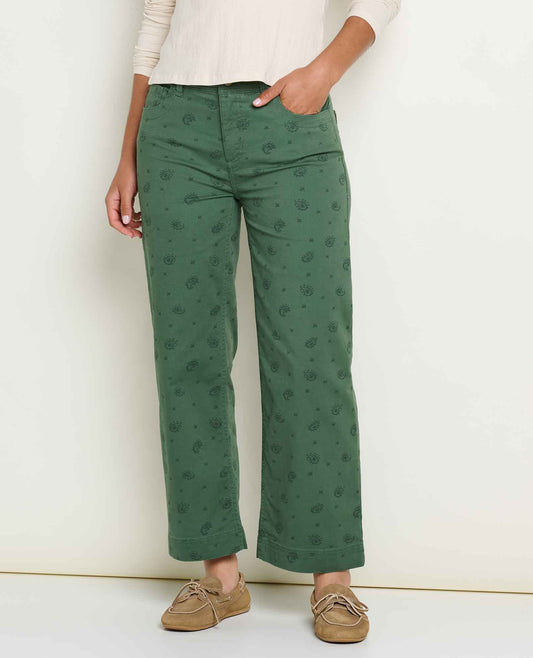 Toad and Co - Earthworks Wide Leg Pant - Cilantro Print
