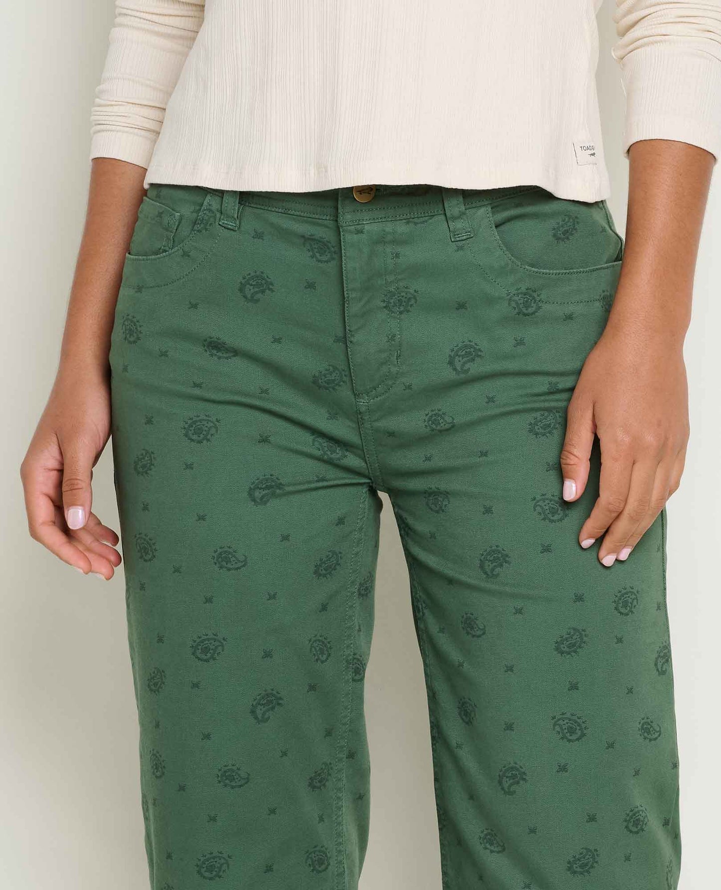 Toad and Co - Earthworks Wide Leg Pant - Cilantro Print