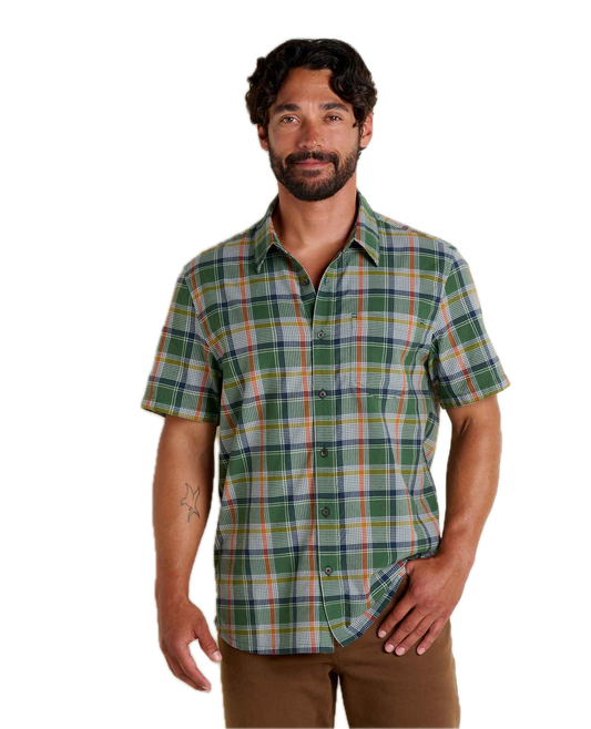 Toad and Co - Airscape Short Sleeve Shirt - Cilantro Pattern