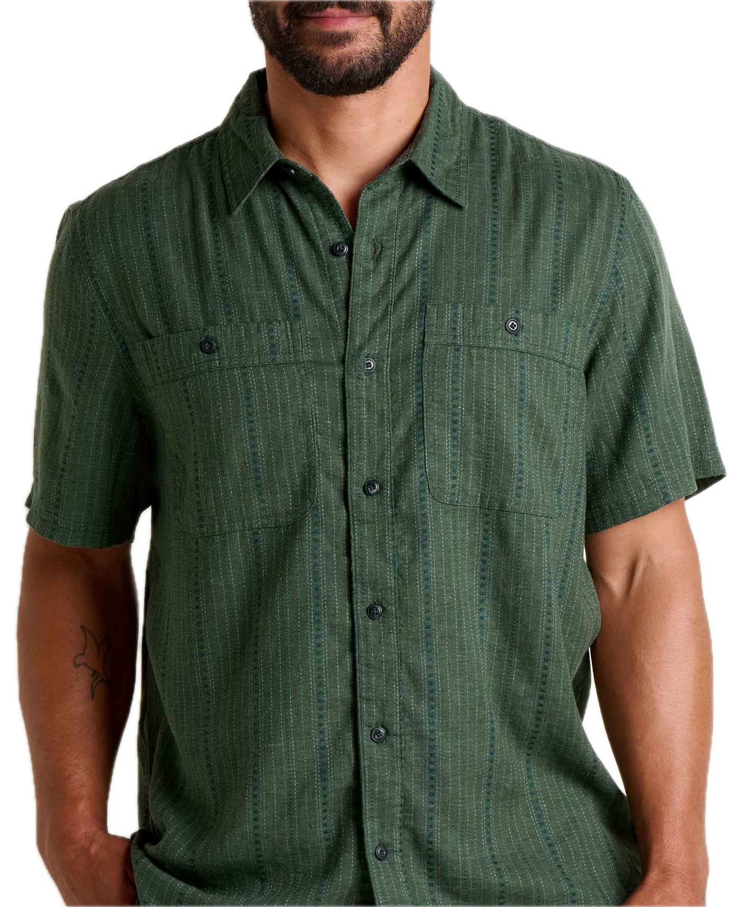 Toad and Co - Men's Taj Hemp Shirt - Cilantro Dobby