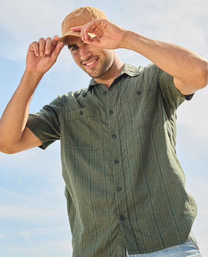 Toad and Co - Men's Taj Hemp Shirt - Cilantro Dobby
