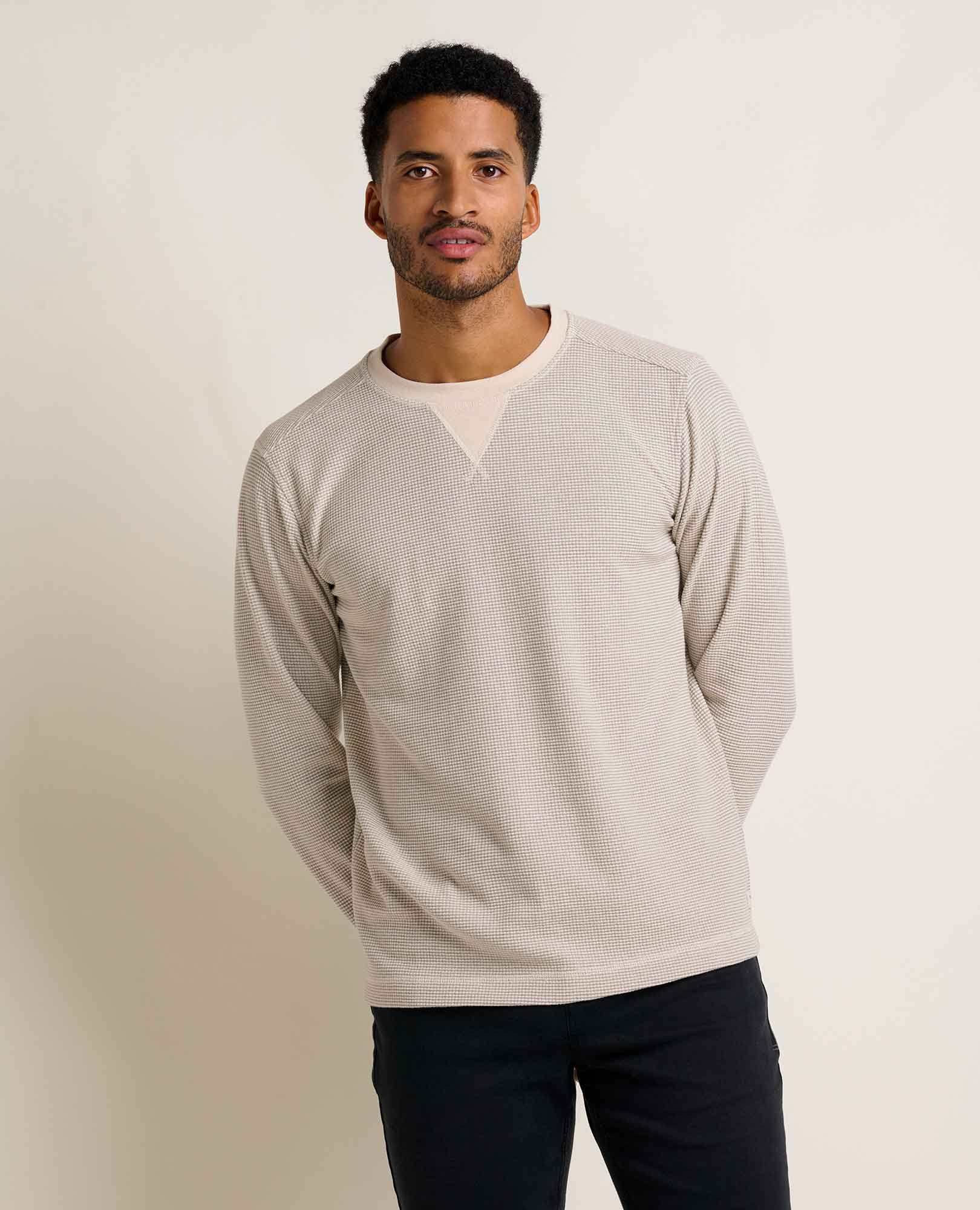Toad and Co - Framer II Long Sleeve Crew - Heather Grey Stripe ...