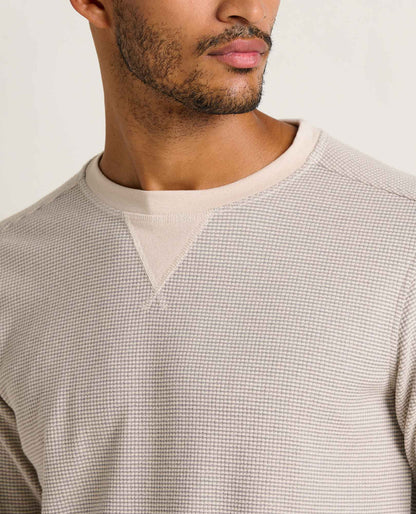 Toad and Co - Framer II Long Sleeve Crew - Heather Grey Stripe