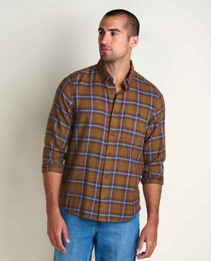 Toad and Co - Airsmyth Long Sleeve Shirt - Honey Brown Pattern