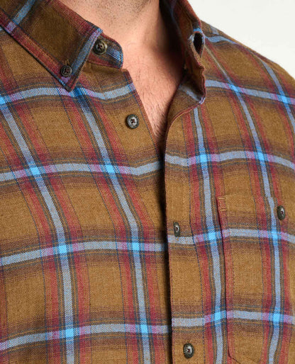 Toad and Co - Airsmyth Long Sleeve Shirt - Honey Brown Pattern