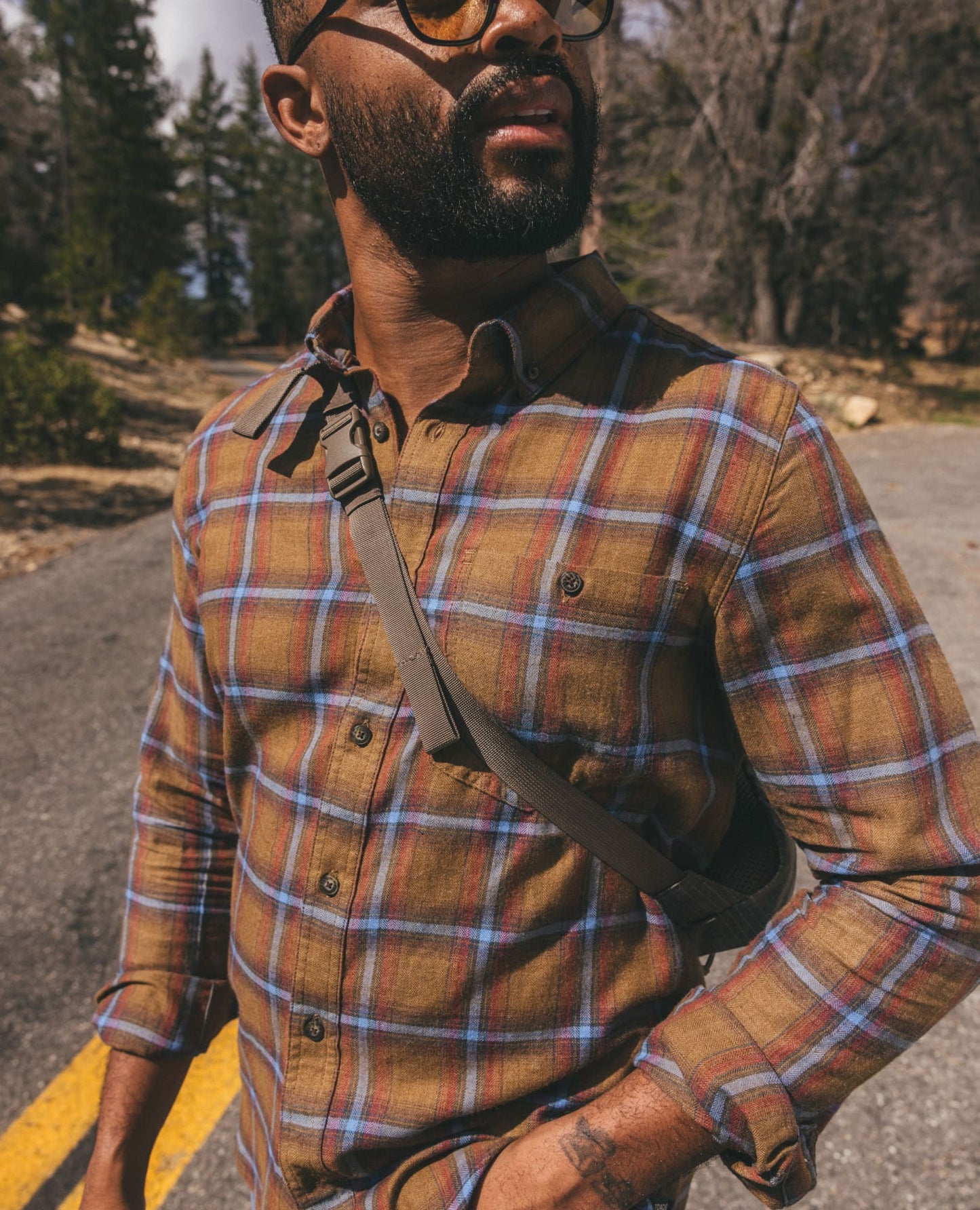 Toad and Co - Airsmyth Long Sleeve Shirt - Honey Brown Pattern