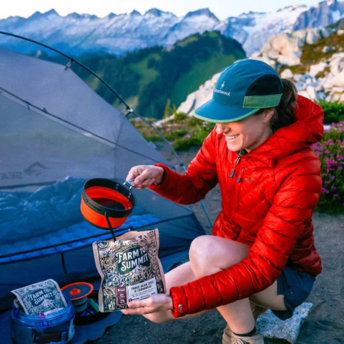 Farm to Summit - Three Bean Chili & Cornbread