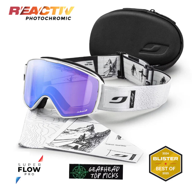 Julbo - Launcher Goggle - White LTD; REACTIV 1 3 Glare Control