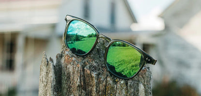 Camp Eyewear - Topo - Fern / Walnut; HD Plus Polarized Green Flash