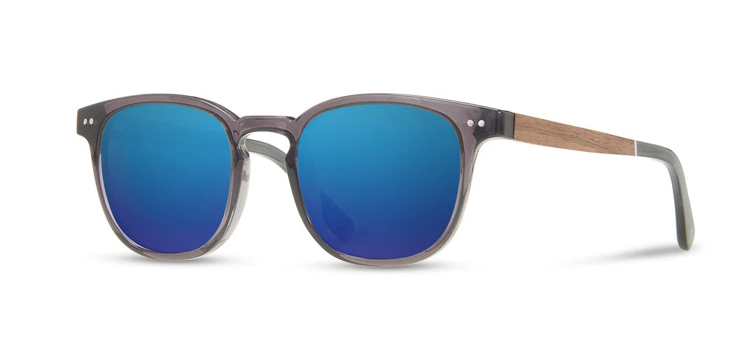 Camp Eyewear - Topo - Fog / Walnut; HD Plus Polarized Blue Flash