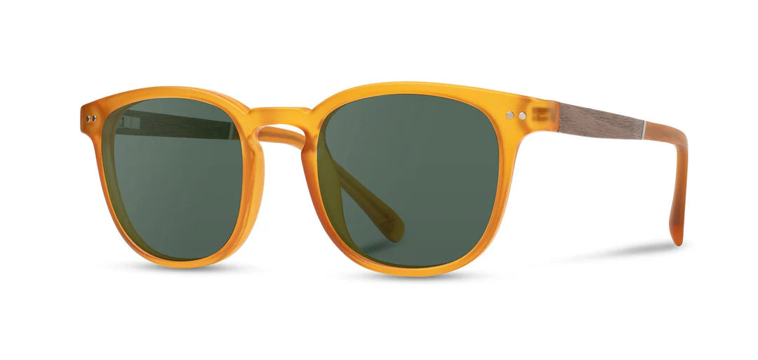 Camp Eyewear - Topo - Matte Orange / Walnut; Basic Polarized G15