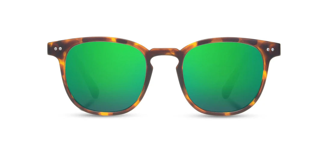 Camp Eyewear - Topo - Matte Tortoise / Walnut; HD Plus Polarized Green Flash