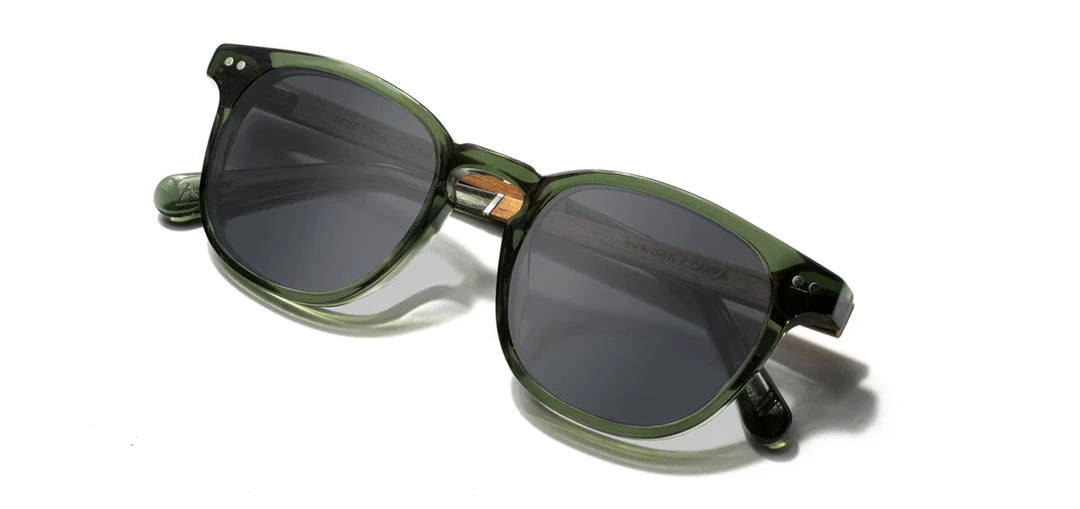 Camp Eyewear - Topo - Fern / Walnut; Basic Polarized Grey