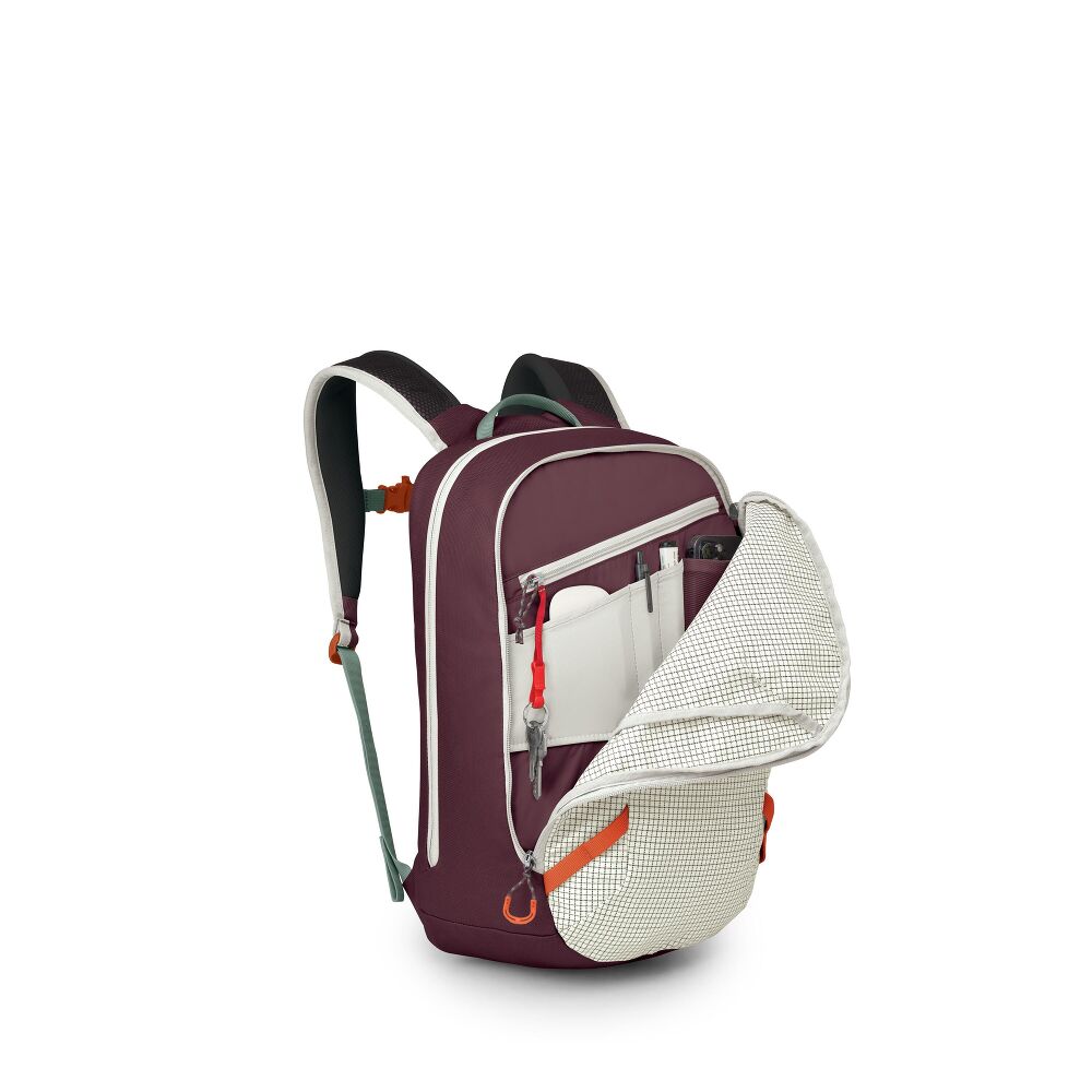 Osprey - Transporter Panel Loader - Mystery White Moody Burgundy