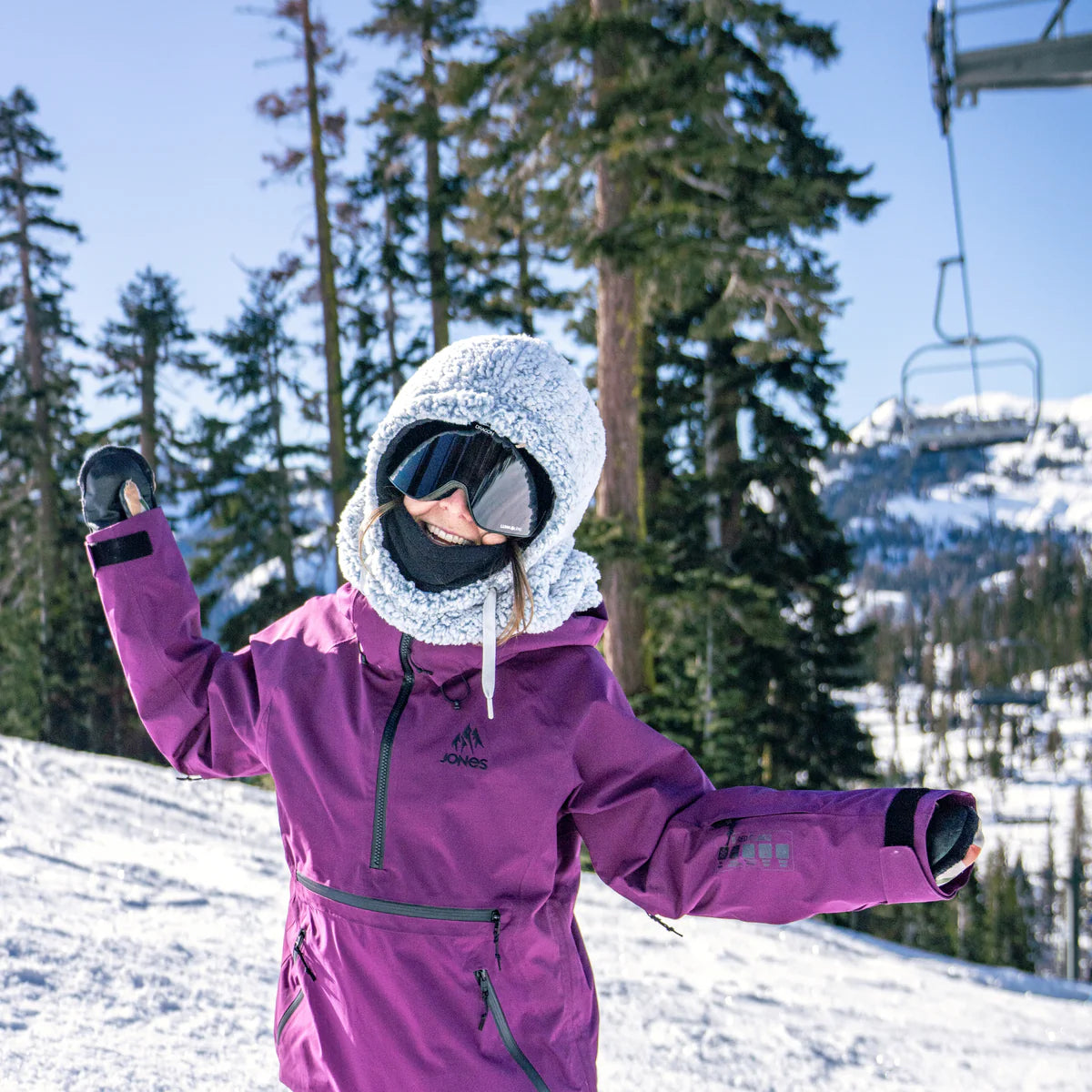 Turtle Fur - Comfort Lush Booter Overhood - Smoke Blue