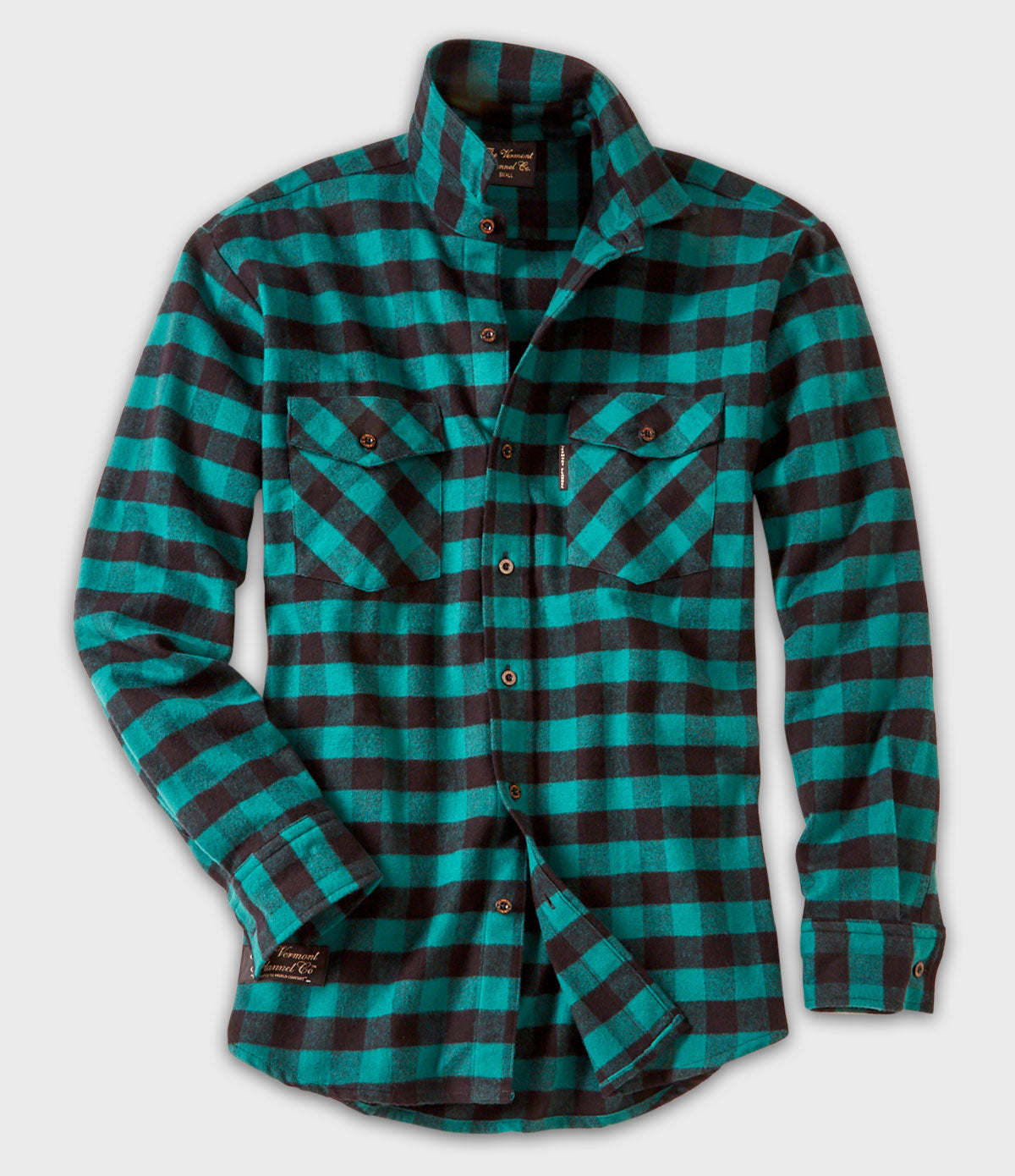 Men's Classic Flannel Shirt - Green Buffalo