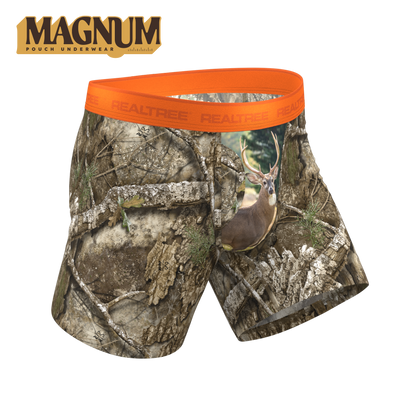 The Wild Game | Realtree x Shinesty Neon Orange Ball Hammock® Magnum Big Pouch Underwear