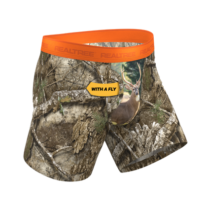 The Wild Game | Realtree x Shinesty Neon Orange Ball Hammock® Pouch Underwear With Fly