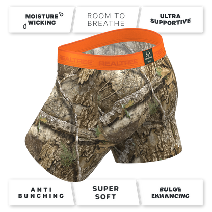 The Wild Game | Realtree x Shinesty Neon Orange Ball Hammock® Pouch Underwear With Fly