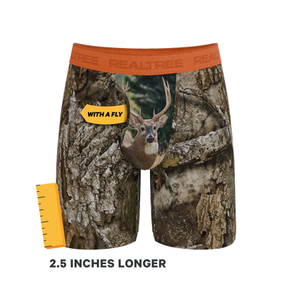 The Wild Game | Realtree x Shinesty Neon Orange Long Leg Ball Hammock® Pouch Underwear With Fly