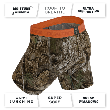 The Wild Game | Realtree x Shinesty Neon Orange Long Leg Ball Hammock® Pouch Underwear With Fly