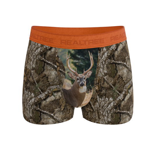 The Wild Game | Realtree x Shinesty Neon Orange Ball Hammock® Pouch Trunks Underwear