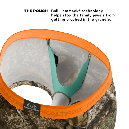 The Wild Game | Realtree x Shinesty Neon Orange Ball Hammock® Pouch Trunks Underwear