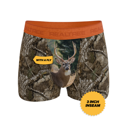The Wild Game | Realtree x Shinesty Neon Orange Ball Hammock® Pouch Trunks Underwear