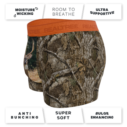 The Wild Game | Realtree x Shinesty Neon Orange Ball Hammock® Pouch Trunks Underwear