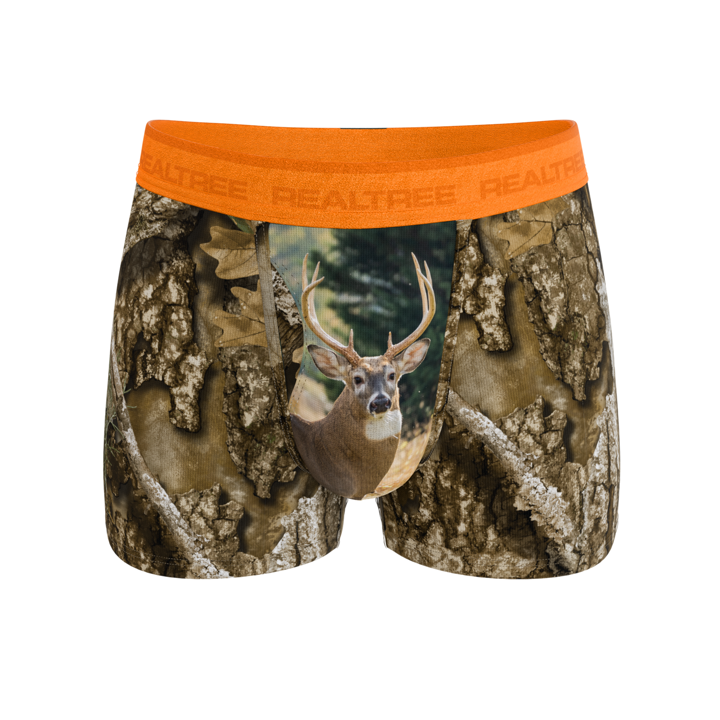 The Wild Game | Realtree x Shinesty Neon Orange Ball Hammock® Pouch Trunks Underwear