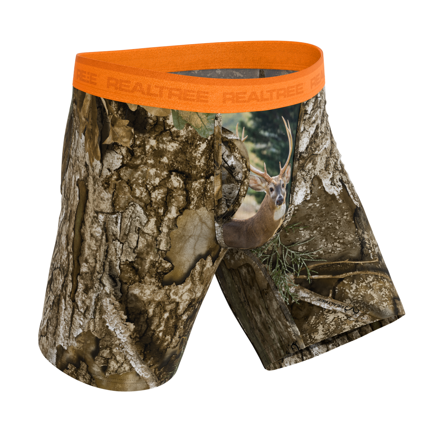 The Wild Game | Realtree x Shinesty Neon Orange Long Leg Ball Hammock® Pouch Underwear With Fly