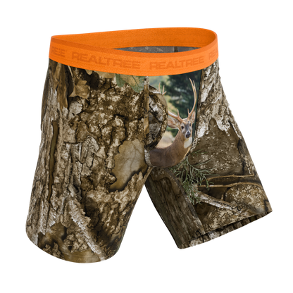 The Wild Game | Realtree x Shinesty Neon Orange Long Leg Ball Hammock® Pouch Underwear With Fly