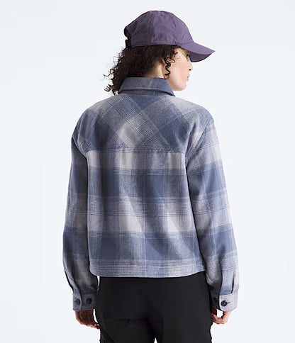 The North Face - Womens Valley Flannel Shirt Plaid - Twilight Galaxy TNF Shadow Plaid