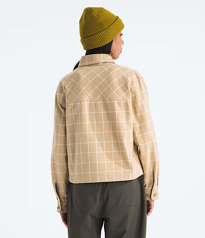 The North Face - Women's Valley Flannel Shirt Plaid - Khaki Stone Grid Large Plaid