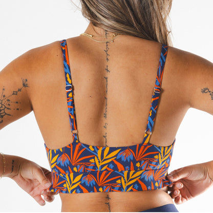 The San Diego Sunrise | Tropical Foliage Boob Hammock™ Scoop Bralette