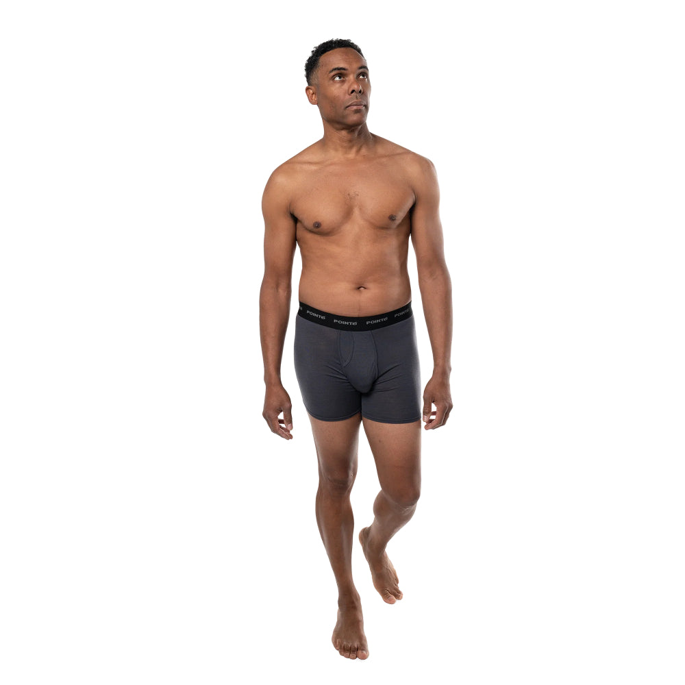 Point6 - Mens Merino Boxer Briefs - Charcoal