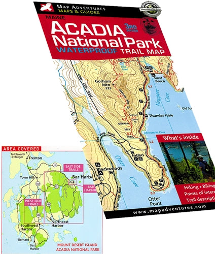 Map Adventures - Acadia National Park Waterproof Map