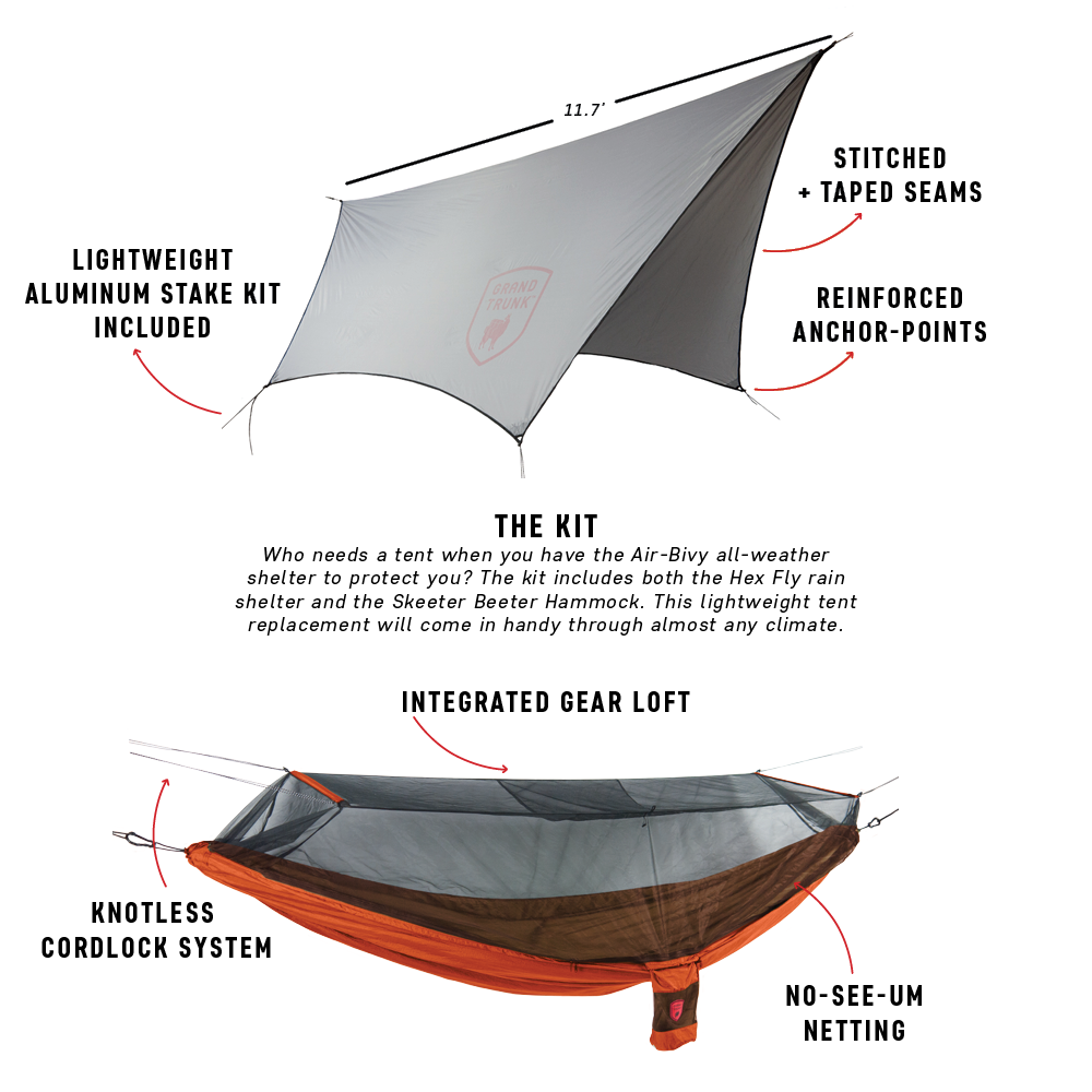 Grand Trunk - Air Bivy All Weather Shelter - Rust