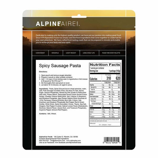 Alpine Aire - Spicy Sausage Pasta