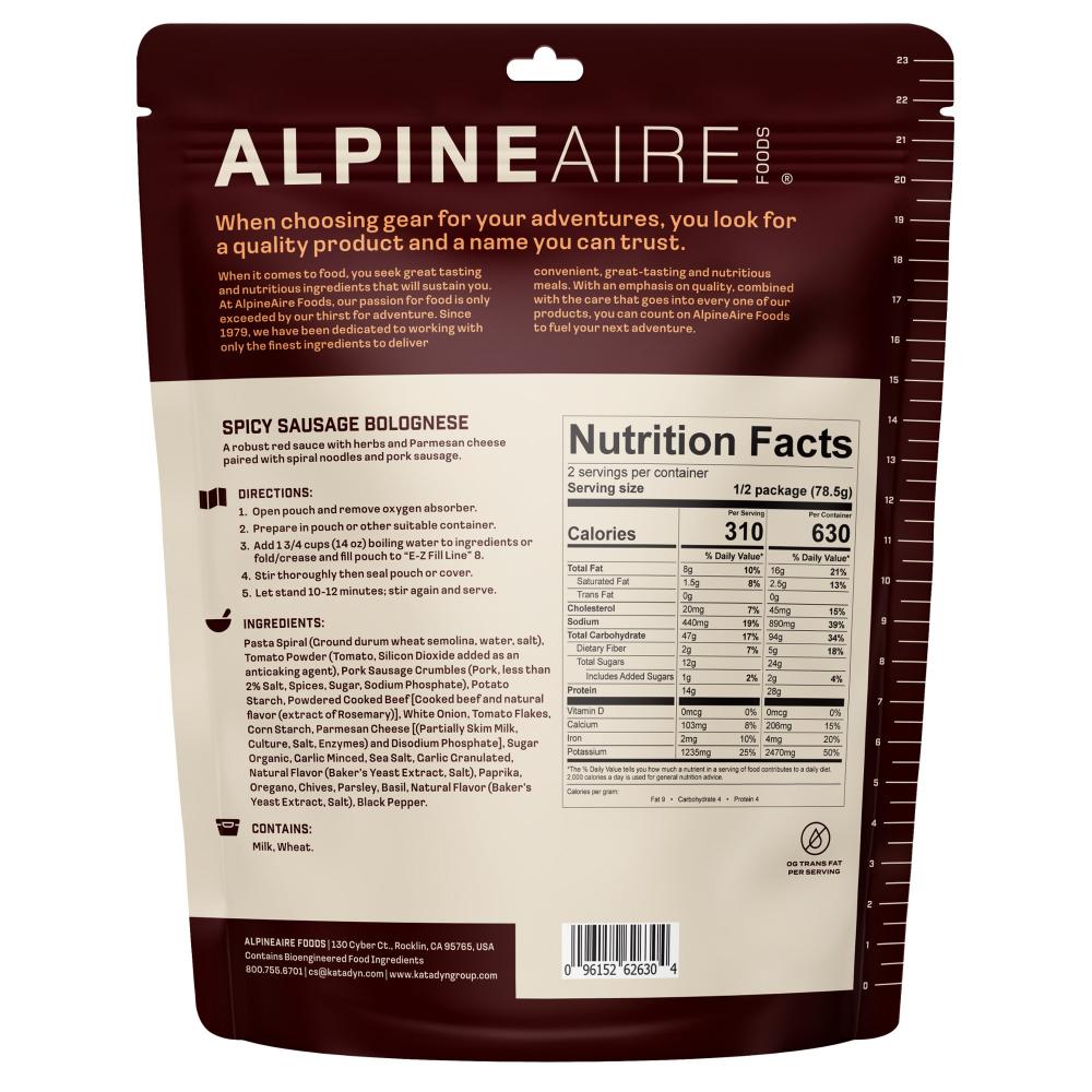 Alpine Aire - Spicy Sausage Bolognese