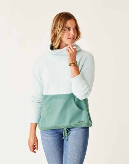Carve Designs - Rowayton Colorblock Cowl - Women's - Ice w. Forest