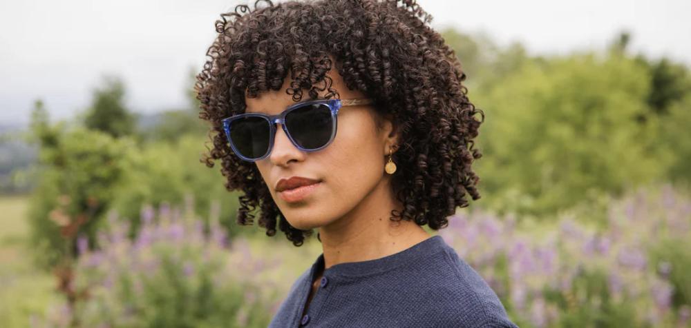 Camp Eyewear - Arrowcrest - Matte Crystal / Walnut; HD Plus Polarized Blue Flash