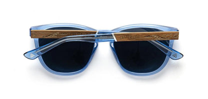 Camp Eyewear - Arrowcrest - Matte Crystal / Walnut; HD Plus Polarized Blue Flash