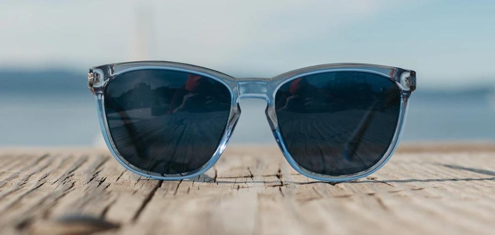 Camp Eyewear - Arrowcrest - Matte Crystal / Walnut; HD Plus Polarized Blue Flash