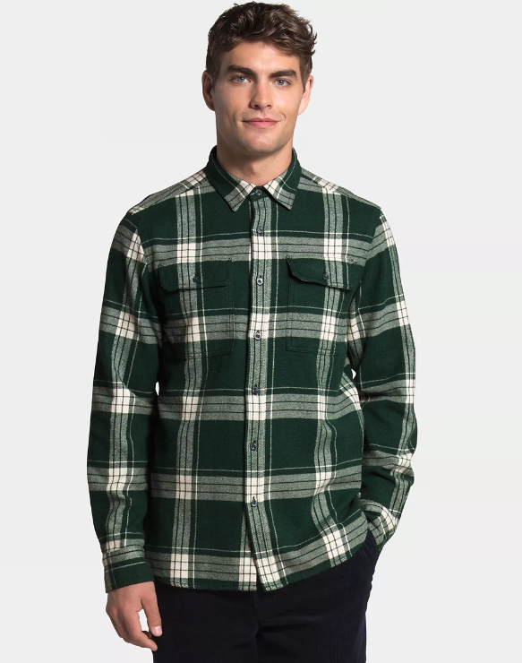 The North Face - Arroyo Flannel Shirt - Men's - Smoked Pearl Macro Plaid