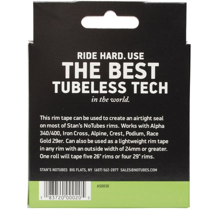 Stans NoTubes - Yellow Rim Tape 10 Yards - Yellow