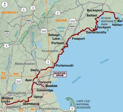 Adventure Cycling - Atlantic Coast Section 1 - Bar Harbor, ME to Windsor Locks, CT