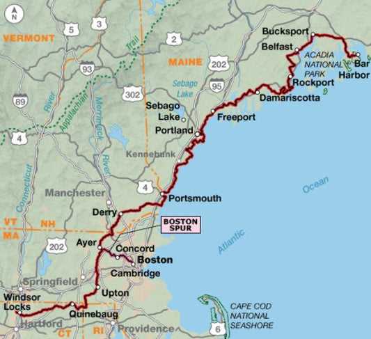 Adventure Cycling - Atlantic Coast Section 1 - Bar Harbor, ME to Windsor Locks, CT