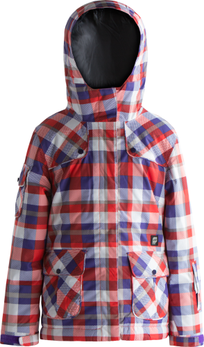 Orage - Girls' Pixie Jacket - Hibiscus Plaid